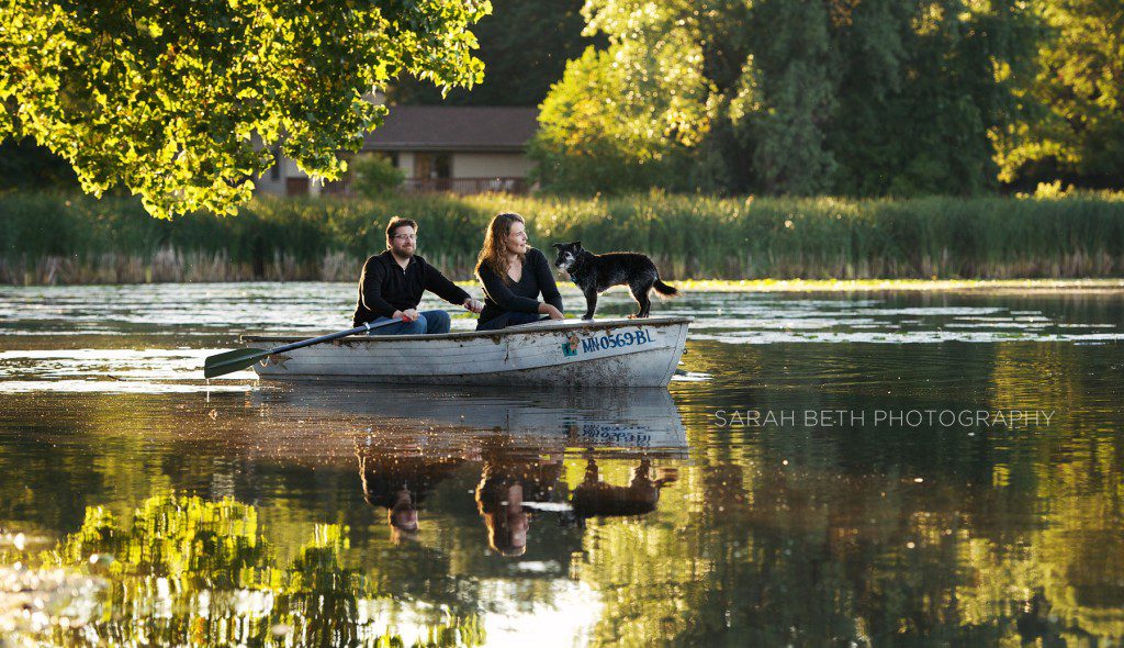 boat, dog, minnesota lake